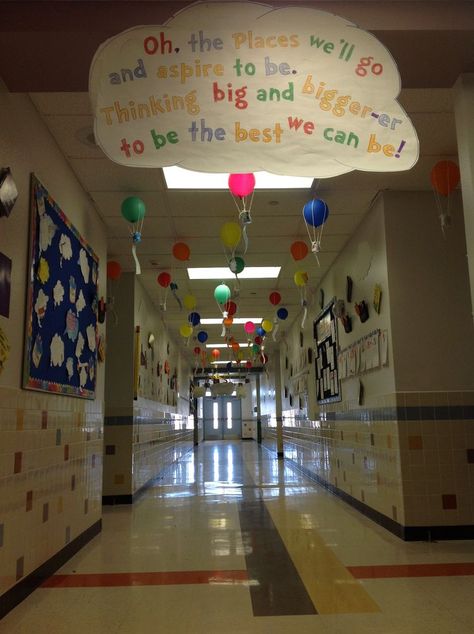 Dr Seuss Hallway, School Hallway Decorations, Hallway Decorations, Dr Seuss Classroom, Dr Seuss Crafts, School Hallway, Seuss Classroom, Seuss Crafts, Dr. Seuss