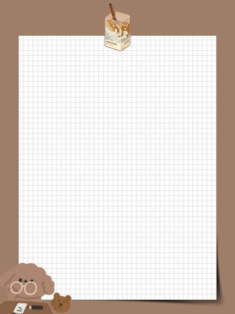 Kawaii Not Template, Brown Notes Template, Cute Page Template, Aesthetic Notepad Template, Kawaii Notepad Template, Kawaii Notes Template, Free Notes Template, Cute Notepad Template, Aesthetic Note Template