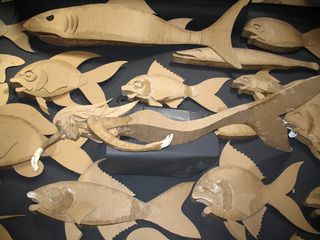 Cardboard Fish, Cardboard Art Projects, The Burning Man Festival, Cardboard Art Sculpture, The Burning Man, Cardboard Creations, Cardboard Costume, Shark Fish, Paper Fish