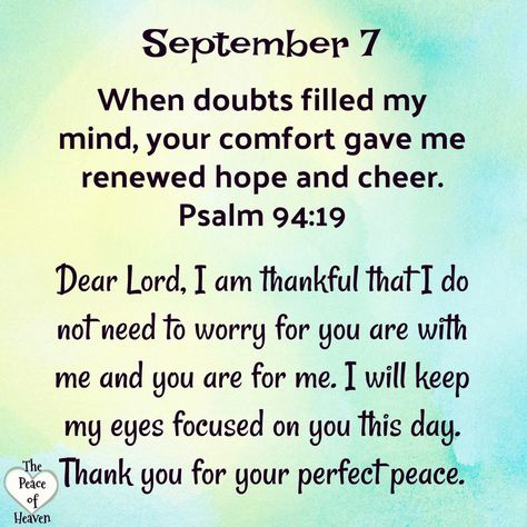 September Blessings, September Images, Psalms Quotes, Days Quotes, Evening Prayer, Christian Quotes Prayer, Good Morning God Quotes, Joshua 1, Prayer For Today