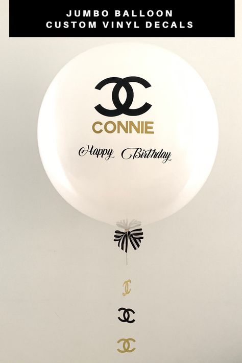 Chanel Balloons, Chanel Inspired Party, Coco Chanel Party, Chanel Birthday, Balloon Logo, Ocean Theme Birthday, Chanel Decor, Shark Decor, Chanel Party