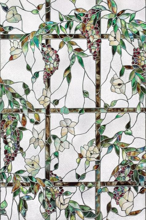 Lattice Window, Murmuration Art, Kitchen Window Design, Window Privacy Film, Film Texture, Stained Glass Window Film, Stained Glass Pattern, Tiffany Stained Glass, Window Privacy