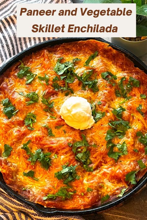 Paneer and veggie enchilada Paneer Enchiladas, Indian Mexican Fusion Food, Vegetable Enchiladas, Mexican Enchiladas, Veggie Enchiladas, Paneer Dishes, Vegetarian Enchiladas, School Lunch Recipes, Indian Dessert Recipes