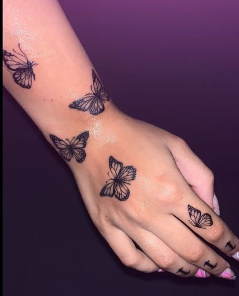 Pin by salvi on Tatoo in 2022 | Pretty hand tattoos, Butterfly tattoos on arm, Forearm tattoo women Butterfly On Hands Tattoo, Bitterly Hand Tattoo, Hand Butterflies Tattoo, Butterflies Going Up Arm Tattoo, Butterfly Tattoo On Hand For Women, Tattoos Hands Women, Butterflies Hand Tattoo, Butterflies Tattoo Arm, Hand Arm Tattoos For Women