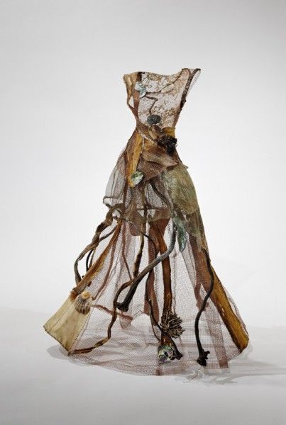 Christina Chalmers #art #sculpture http://artsyforager.wordpress.com/2011/10/06/deconstructing-beauty/ A Level Textiles, Sea Dress, Dress Art, Art Dresses, Dress Forms, Art Dress, Soft Sculpture, Flowers And Leaves, Costume Design