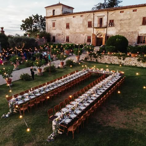 Thanksgiving Table Setup Ideas, Napkins With Napkin Rings, Table Setup Ideas, Thanksgiving Table Setup, Destination Wedding Italy, Wedding Backyard Reception, Backyard Reception, Formal Dinner Party, Tall Candle Holders