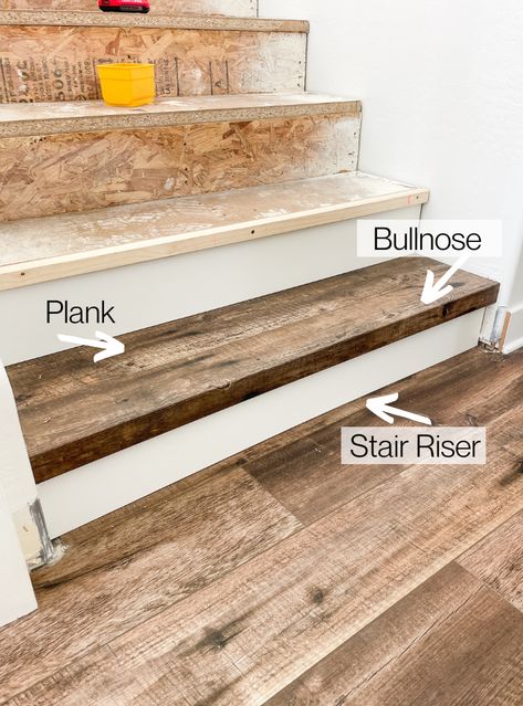 Stairway Update, Update Stairs, Staircase Redo, Stairs Repair, Stairs Skirting, Redo Stairs, Diy Staircase Makeover, Stairs Makeover Ideas, Farmhouse Stairs