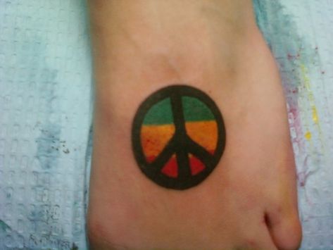 Dainty Tats, Rasta Tattoo, Peace Sign Tattoo, Peace Sign Tattoos, Peace Tattoo, Peace Tattoos, Sunflower Tattoo Sleeve, Sunflower Tattoo Shoulder