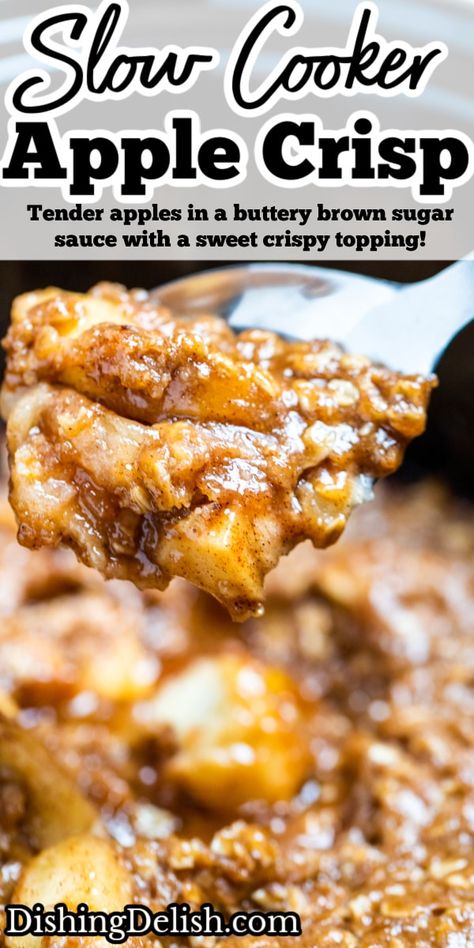 Honeycrisp Apple Recipes Crock Pot, Easy Slow Cooker Apple Crisp, Stewed Apples Recipes Crock Pot, Apple In Crockpot, Crockpot Apple Crisp Without Oats, Crockpot Cinnamon Apples Healthy, Apple Pie In Crockpot, Crock Pot Apple Crisp Slow Cooker, Apple Crisp Recipe In Crockpot