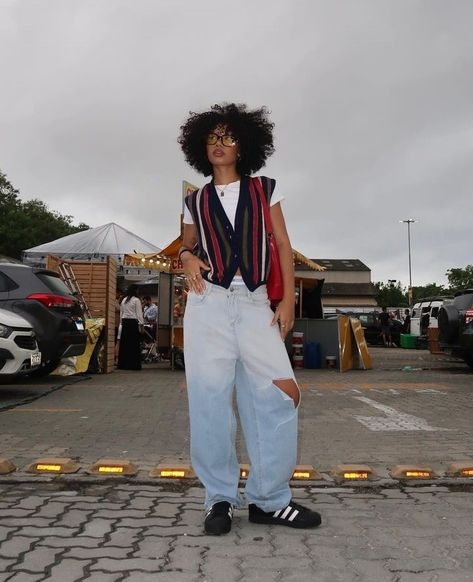 Pattern Vest, Earthy Outfits, Queer Fashion, Tomboy Outfits, Tomboy Style Outfits, Looks Street Style, Streetwear Fashion Women, Vest Outfits, Mode Inspo