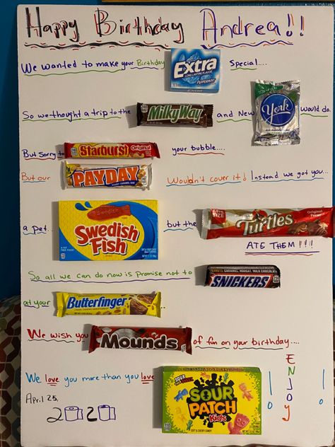 Candy Story Board Ideas, Candy Bar Posters For Birthday Girl, Candy Poster Board For Friends, Poster Boards Ideas, Candy Poster Board Birthday, Candy Poster Board, Candy Bar Cards, Birthday Candy Poster, Candy Birthday Cards