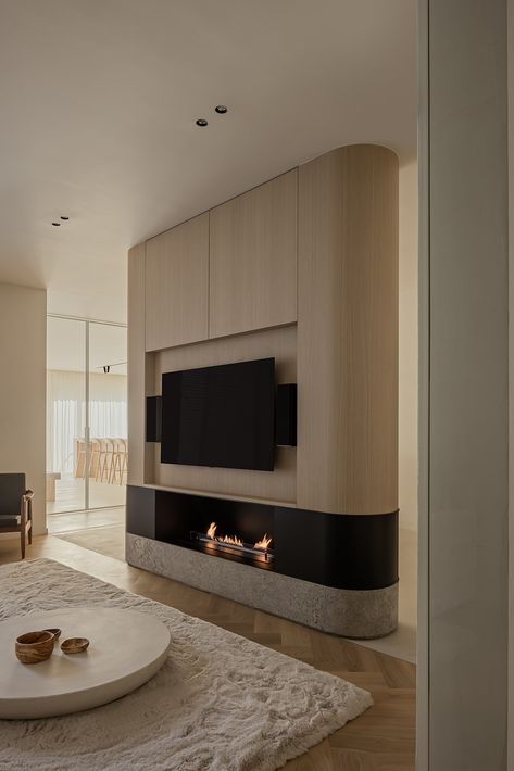 Ethanol Fireplace, Bioethanol Fireplace, Sydney City, London Flat, Interior Architect, Architecture Inspiration, Tv Room, Tv Unit, Cyprus