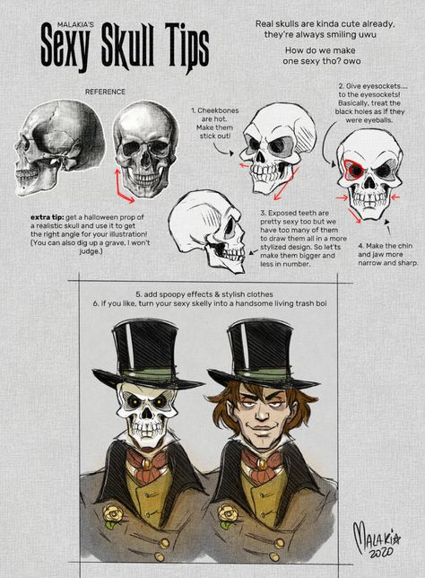 ◇Mal's Manor◇ Skulls Reference, Phantom Manor, Art Advice, Art Jokes, Reference Drawing, Body Reference Drawing, How To Make Animations, Products Makeup, Body Drawing