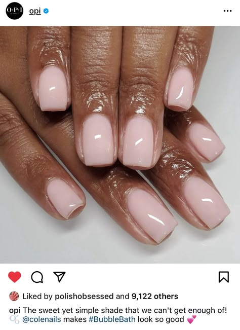 Light Pink Overlay Nails, Short Curved Nails, Light Pink Nail Polish, Fresh Nails, Pale Pink Nails, Natural Nails Manicure, Overlay Nails, Light Pink Nails, Work Nails