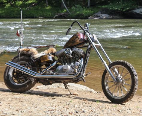 @panhead_jim - "Wishing I could trade all this cold and wet for a couple hours of sun on the banks of the New River." . #ridingvintage #evo #sportster #chopper #chopperlife #kustomkulture #harleydavidson #vintagemotorcycle #forevertwowheels #ridemotorcycleshavefun #vintageharley #deadbeatcustoms Evo Chopper, Evo Softail Chopper, Evo Sportster Chopper, Rebels Chopper, Choppers For Sale, Motorcycle Baby, 70s Chopper Paint, Sportster Chopper, 1970s Chopper Motorcycle