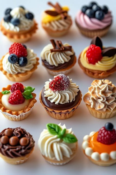 Food Combos, Strawberry Cupcake, Catering Desserts, Artistic Ideas, Most Paused Movie Scenes, Mini Cupcake, Gourmet Desserts, Fancy Desserts, Cake Mix Cookies