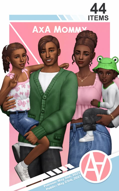 The Sims 4 Pack, Kids Maxi, Sims 4 Family, Sims 4 Cc Kids Clothing, Sims Packs, Pelo Sims, The Sims 4 Packs, Sims 4 Children, Sims 4 Mm Cc