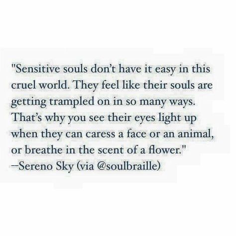 Sensitive souls Sensitive Soul Quotes, Old Soul Quotes, Quotes Kindness, Sensitive Soul, Energy Spiritual, Adulting Quotes, Words That Describe Me, Spiritual Love, World Quotes