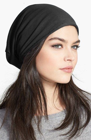 Black Beanie by Tarnish. Buy for $28 from Nordstrom Slouchy Beanie, Minimalist Wardrobe, Bad Hair Day, Hair Day, Beanie Hats, Look Fashion, Beyonce, Autumn Winter Fashion, Women's Style