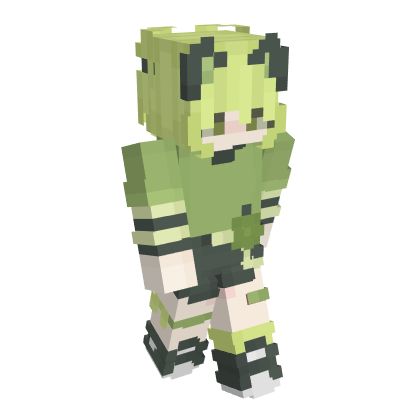 Minecraft Skins Elf, Minecraft Skins Female Template, Minecraft Skins Green, Minecraft Skins Hair, Kawaii Minecraft Skins, Minecraft Skins Creeper, Kawaii Minecraft, Pastel Minecraft, Minecraft Village Ideas