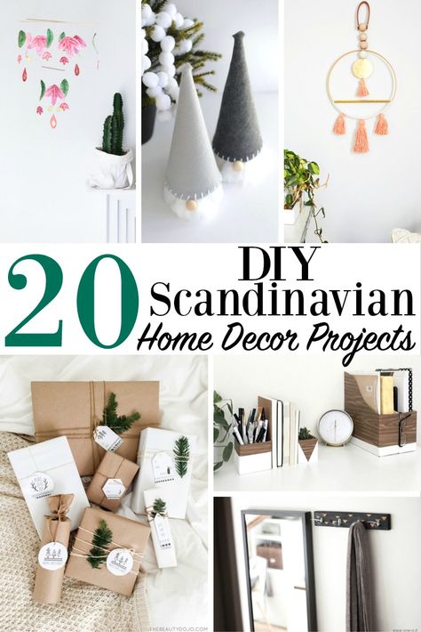 Scandinavian Decor DIY Home Projects Modern Minimalist Furniture Scandinavian Crafts Diy, Diy Minimalist Decor, Diy Nordic Decor, Scandinavian Party, Diy Scandinavian Decor, Scandinavian Crafts, Minimalist Diy, Diy Home Decor Living Room, Scandinavian Home Decor