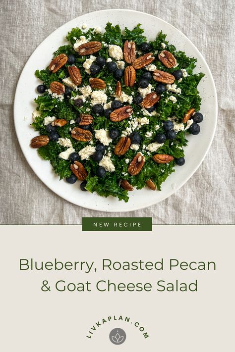 Blueberry Goat Cheese, Roasted Pecans, Kinds Of Cheese, Fresh Salad, Crunchy Pecans, Sugar Intake, Goat Cheese Salad, Vinaigrette Dressing, Cheese Salad