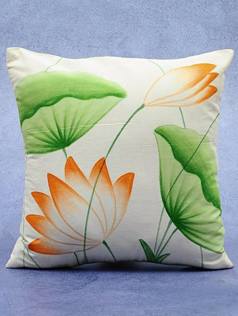 Bed Sheet Painting Design, Fabric Paint Shirt, Hand Painted Pillows, Saree Painting Designs, Fabric Paint Diy, Saree Painting, Fabric Painting Techniques, Fabric Painting On Clothes, Hand Painted Dress