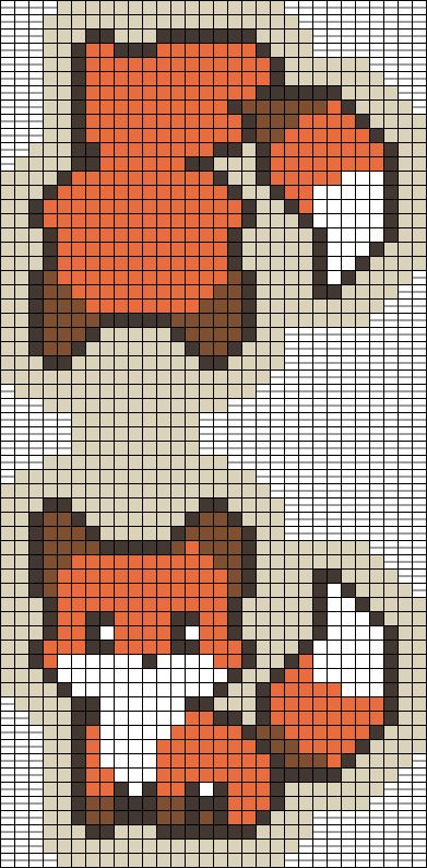 Pixel Art Pattern Totoro, Cute And Easy Pixel Art, 10 By 10 Pixel Art, Pixel Art Pattern 20x20, Ponyo Pixel Grid, Daisy Alpha Pattern, Fox Alpha Pattern, Crochet Pixel Art Pattern, Alpha Pattern Animals