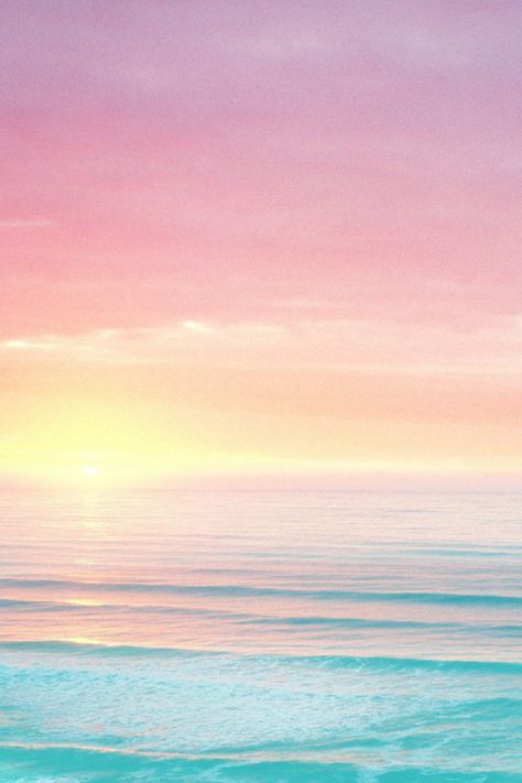 The Ocean, The Sun, Pastel, Sun, Pink, Blue