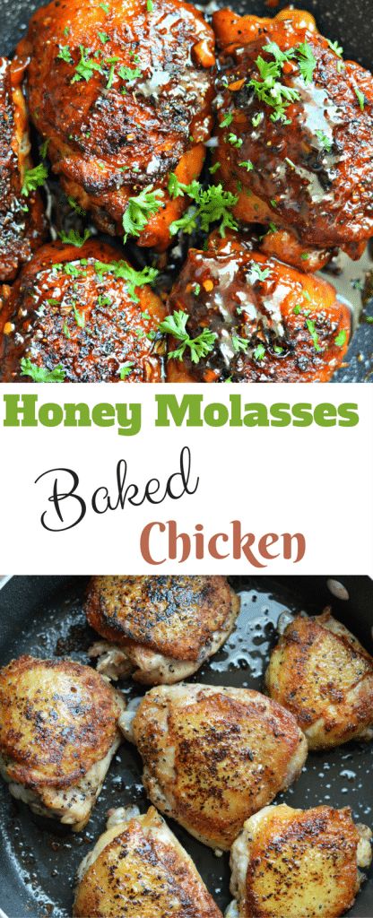 Chicken Recipe For Picky Eaters, Molasses Recipes, Baked Chicken Recipe, Easy Homemade Recipes, Yummy Chicken Recipes, Entree Recipes, Baked Chicken Recipes, Picky Eater Recipes, Poultry Recipes