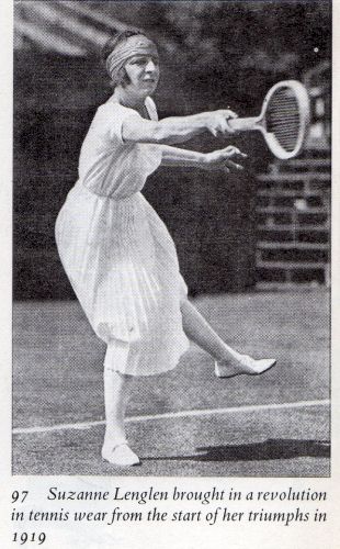 Suzanne Lenglen was a famous female tennis player in the early 1920's. She made some major changes to the tennis uniform of previous years. She shortened the skirt in order to make it easier to move about the tennis court and she wore a scarf tied around her head to keep the hair out of her face. This is a tread that has stuck around to this day many people both males and females regularly wear headbands to keep the hair out of their face while they are participating in sports and other activits Womens Tennis Fashion, Suzanne Lenglen, Valentina Tereshkova, Tennis Uniforms, Tennis Outfits, Tennis Outfit Women, Jean Patou, Vintage Tennis, Tennis Fashion