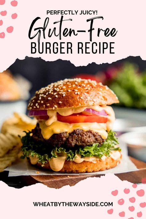 Make the best gluten-free burgers right at home with this easy recipe! All the tips for flavorful, juicy hamburgers! Easy beef patties with minimal ingredients. Ready in under 30 minutes! Gluten Free Burgers, Beef Burger Patty Recipe, Gluten Free Hamburger Recipes, Ground Beef Burger Recipe, Hamburger Meat Recipes Ground, Homemade Burger Patties, Burger Patty Recipe, Homemade Burger Recipe, Gluten Free Hamburger