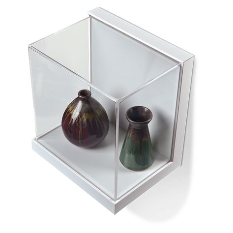 Art Museum Display, Wall Mounted Display Case, Museum Display Cases, Wall Display Case, Otaku Room, Glass Display Case, Box Shelves, Museum Displays, Glass Cube