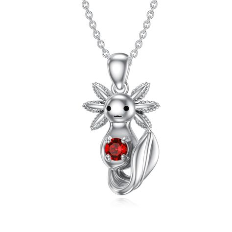 PRICES MAY VARY. ❤Good Luck Charm❤: The axolotl symbolizes resilience and regeneration, serving as a reminder to embrace growth and adapt to change in life. This axolotl necklace features a dazzling pendant with a stunning crystal that adds exceptional sparkle and brilliance, making it a perfect gift for anyone you love. ❤Hypoallergenic Material❤: Made of 925 Sterling silver, nickel-free, lead-free, and cadmium-free, suitable for those with sensitive skin. ❤Perfect Size❤: Axolotl pendant size is Axolotl Necklace, Animal Gifts, Luck Charm, Luck Charms, Cute Clothing, Pet Gifts, Necklace Sterling Silver, Men Clothing, Pendant Jewelry