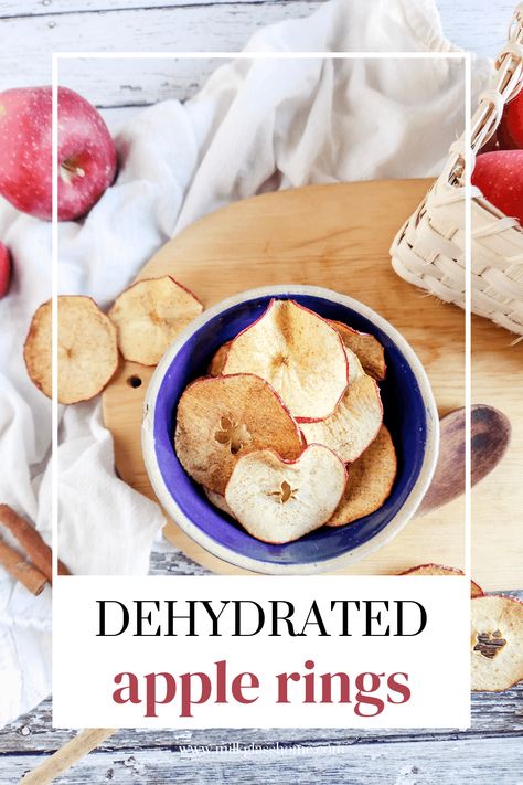 Dehydrated Cinnamon Apples {DIY Dried Apple Rings} Dehydrate Apples, Dehydrating Apples, Apple Chips Dehydrator, Cinnamon Apple Rings, Dried Apple Rings, Dehydrating Recipes, Dehydrated Apples, Cinnamon Apple Chips, Best Apple Crisp