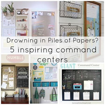 Drowning in piles of papers - check out these five inspiring family command centers. Just in time for the start of the school paper takeover! Organizational Wall, Neat Organization, Command Station, Family Command Centers, Command Center Organization, Planning Goals, Home Command Center, Command Centers, Center Organization