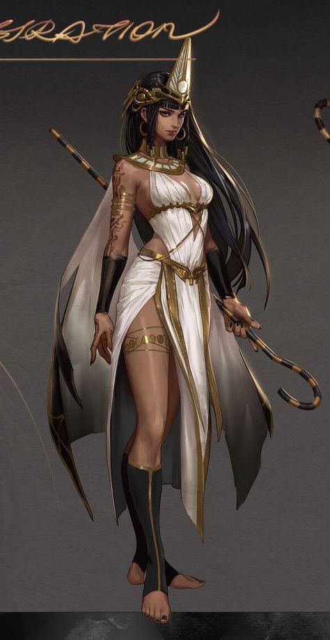 Original art: Practice5 // Illus: Yu Lin Egyptian Clothing Women, Egyptian Goddess Art, Egyptian Clothing, 3d Karakter, Egypt Art, Goddess Art, Arte Fantasy, Egyptian Art, 영감을 주는 캐릭터