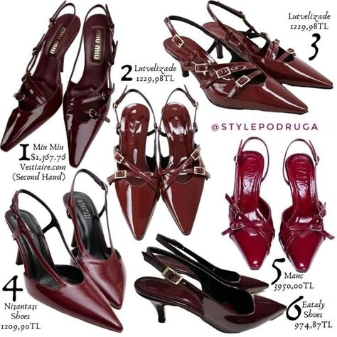 Burgundy Kitten Heels Outfit, Burgundy Kitten Heels, Burgundy Heels Outfit, Bookshelf With Doors, Kitten Heels Outfit, Mango Heels, Red Kitten Heels, Trending Heels, Secret Closet