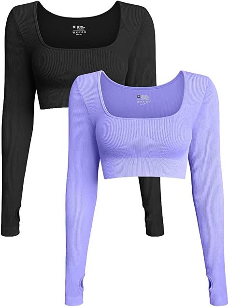 Crop Top With Long Sleeves, Workout Long Sleeve, Spring Outerwear, Spring Outfits Dresses, Plaid Pullover, Top With Long Sleeves, Goth Clothing, Long Sleeve Workout, Workout Crop Top