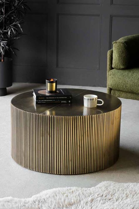 Antique Brass Round Coffee Table Brass Round Coffee Table, Rockett St George, Brass Coffee Table, Gold Coffee Table, Metal Coffee Table, St George, Modern Coffee Tables, Round Coffee Table, Contemporary Living