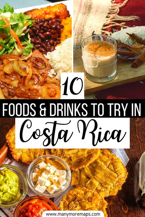 Traditional Costa Rican food and drinks Costa Rica Drinks, Jaco Costa Rica Restaurants, Costa Rica Food Recipes, Costa Rica Recipes, Costa Rican Desserts, Costa Rican Recipes, Costa Rica Food, Costa Rico, Famous Dishes