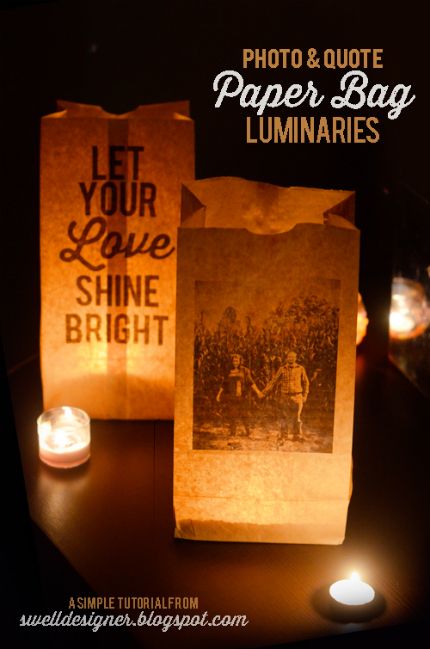 Paper Bag Quote Luminaries @ Craft Gossip Paper Bag Luminaries, Luminary Diy, Wedding Luminaries, Luminaria Diy, Luminaries Bags, Diy Luminaire, Bag Quotes, Relay For Life, Diy Lanterns