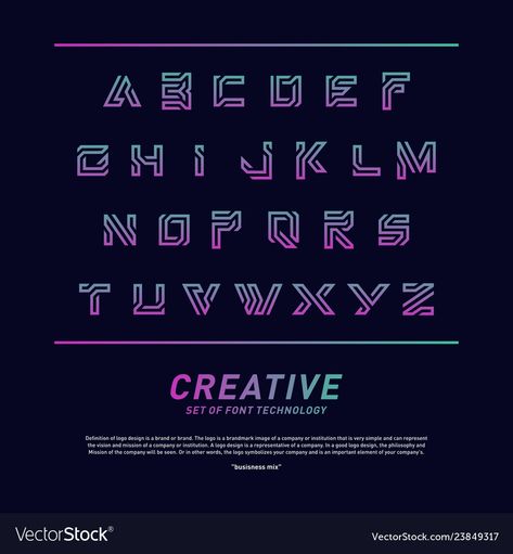 Robotic Font Design, Alphabet Design Creative, Tech Fonts, Technology Font, Design Typeface, Fonts Art, Computer Logo, Information Technology Logo, Technology Theme