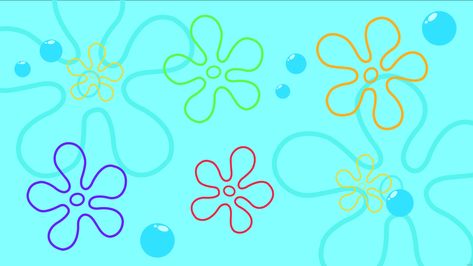 Spongebob Time Cards Background, Spongebob Flowers Background, Sponge Bob Flowers, Spongebob Background Landscape, Spongebob Flowers, Hawaiian Background, Spongebob Time Cards, Spongebob Background, Spongebob Tattoo