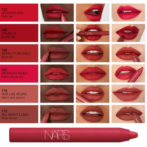 Powermatte High-Intensity Long-Lasting Lip Pencil - NARS | Sephora Nars Cruella, Nars Products, Pencils Color, Kiss Me Deadly, Lip Pencil Colors, Lip Crayon, Nars Makeup, Lip Crayons, Endless Love