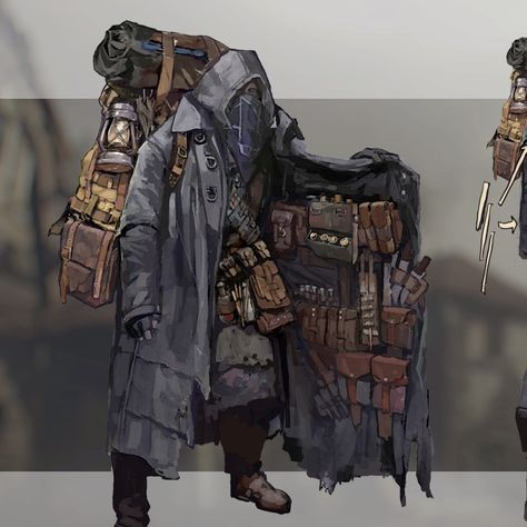 Traveling Merchant Cosplay, Merchant Design Character, Fantasy Traveling Merchant, Re4 Merchant Fanart, Resident Evil 4 Concept Art, Merchant Resident Evil 4 Fanart, Traveling Merchant Character Design, Merchant Clothes, Merchant Concept Art