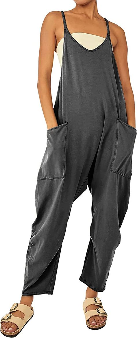 Women's Fashion, Spring outfits, Comfy Jumpsuit Women's Rompers And Jumpsuits, Jumpsuit Romper Outfit, Women’s Jumpsuit, Free People Jumpsuit Outfit, Overall Jumpsuit Outfit, Harem Overalls, Stretchy Overalls, Overalls Chic, Free People Jumper