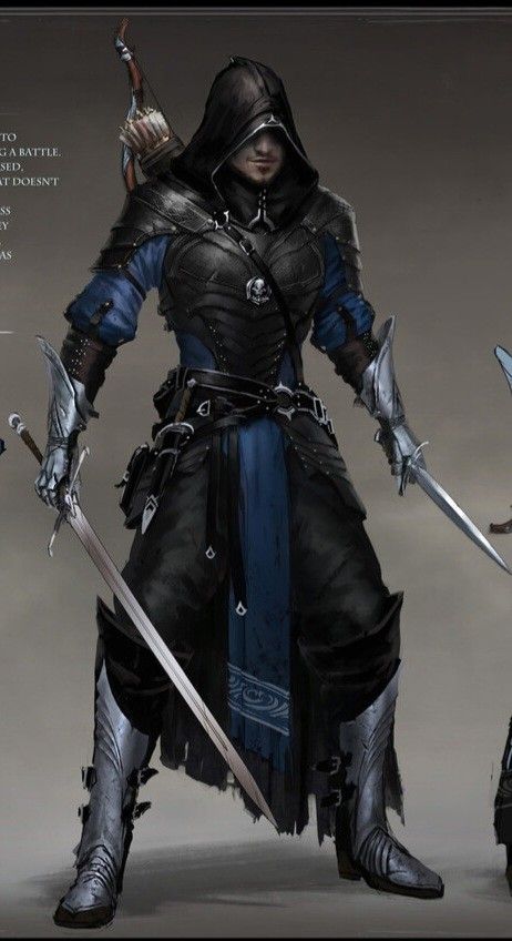 Medium Armor Dnd, Male Fantasy Armor, Dnd Ranger Art, Assassin Character Design Male, Dnd Ranger Character Design, Assassin Character Design, Armor Rpg, Rogue Armor, Dungeons And Dragons Rogue