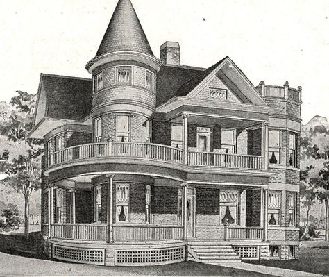 Sears Catalog Homes, Sears Kit Homes, Sears Homes, Victorian House Plans, Vintage Houses, Vintage Homes, Vintage House Plans, Victorian Architecture, Grand Homes