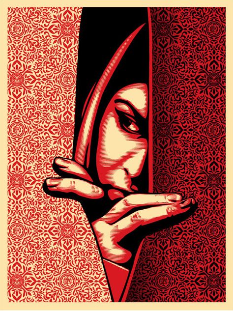 Palestinian Woman by Shepard Fairey Shepard Fairey Art, Shepard Fairey Obey, News Logo, Wall Street Art, Wynwood Walls, Obey Art, Arte Punk, Shepard Fairey, Street Artists